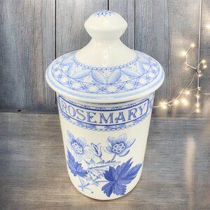 The Spode Blue Room Collection Small Spice Jar Canister Container Rosemary VTG